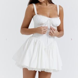 House of CB Pietra White Corset Mini Dress